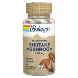 Грибы Шиитаке Solaray Shiitake Mushroom 600mg - 100 vcaps