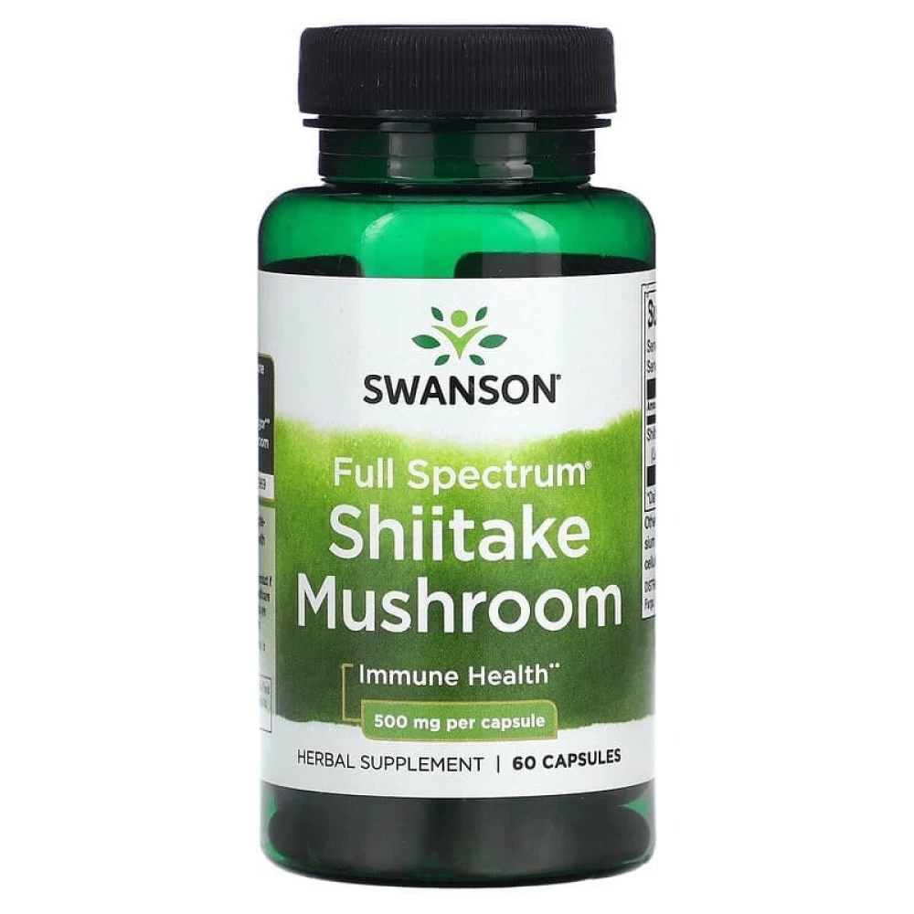 Гриби Шиїтаке Swanson Full Spectrum Shiitake Mushroom 500mg - 60 caps