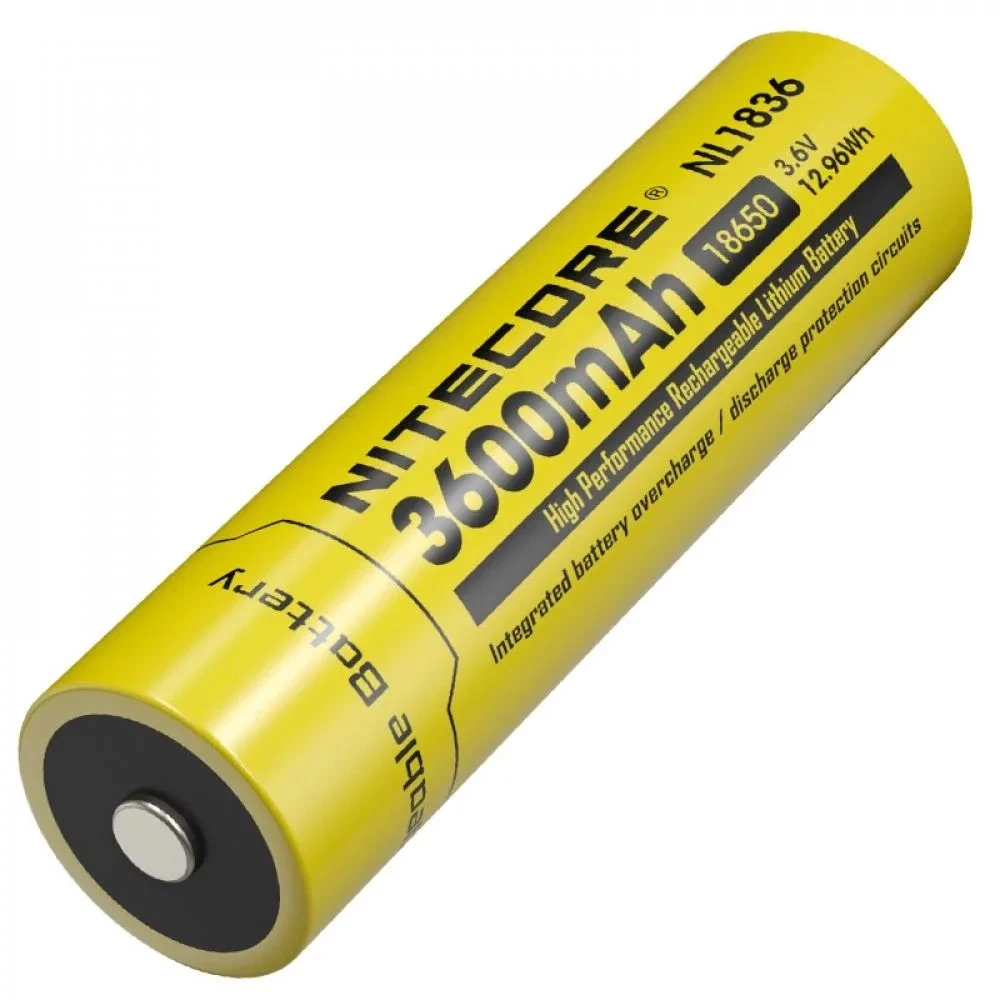 Аккумулятор литиевая Li-Ion 18650 Nitecore NL1836 3.6V