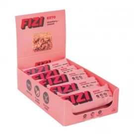 Батончики протеїнові FIZI Keto Protein Bar - 10x45g Strawberry + Almond