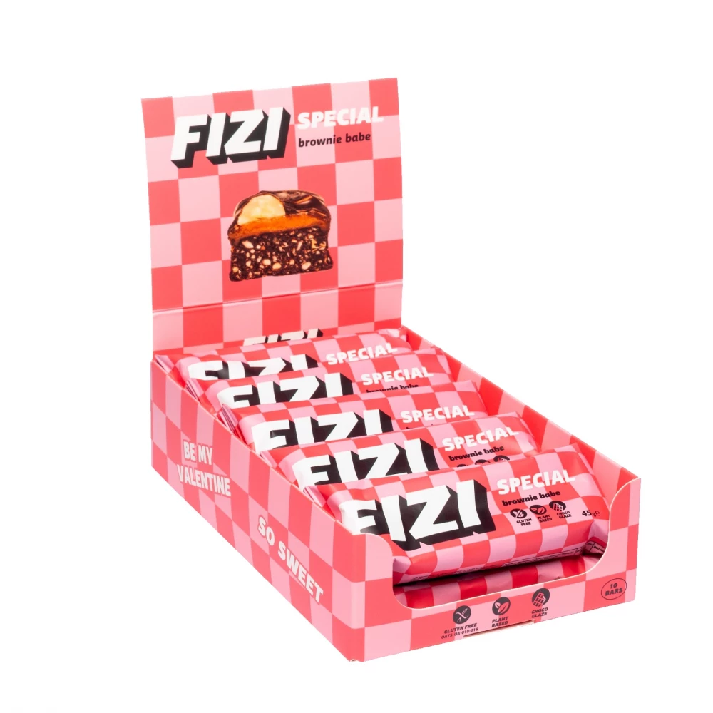 Батончики шоколадні FIZI Box Bar - 10х45g Brownie Baby