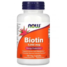 Біотин Now Foods Biotin 5000mcg - 120 vcaps