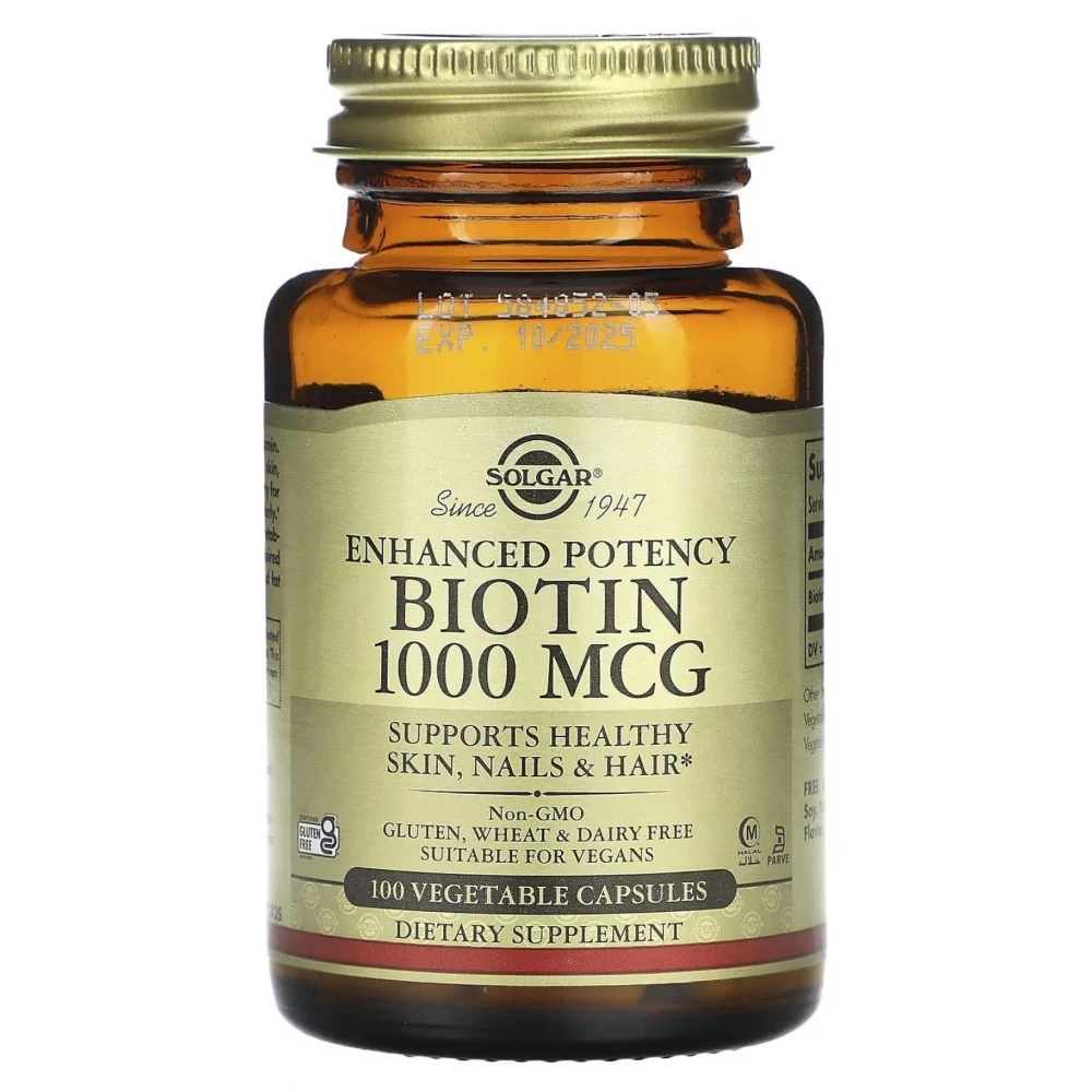 Биотин Solgar Biotin 1000 mcg - 100 vcaps