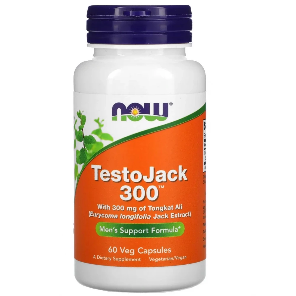 Бустер тестостерону Now Foods Testo Jack 300 - 60 vcaps
