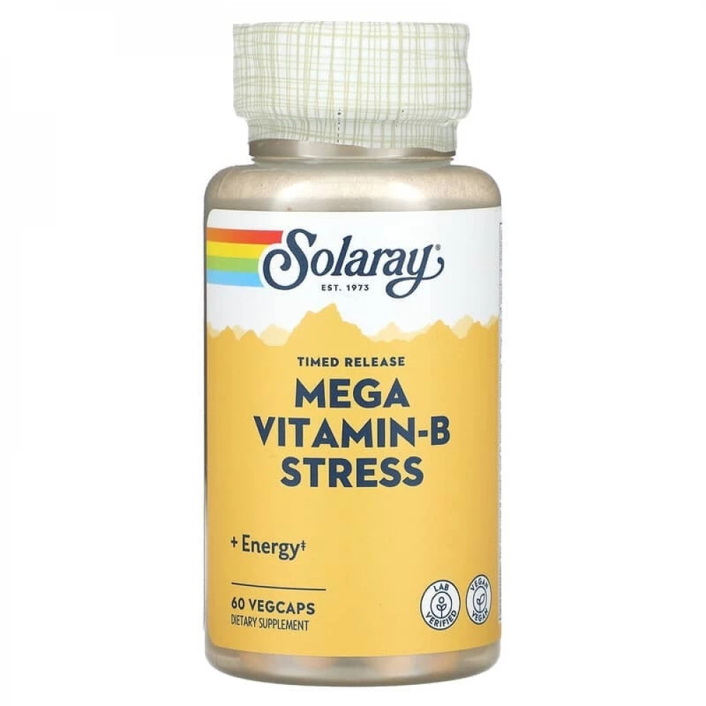 Вітаміни Solaray Mega Vitamin B-Stress - 60 vcaps