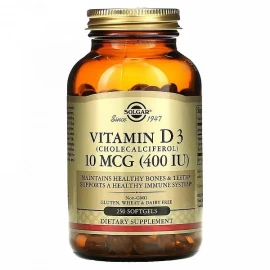 Вітаміни Solgar Vitamin D3 (Cholecalciferol) 10mcg (400 IU) - 250 Softgels