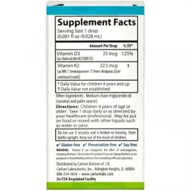 Вітаміни для дітей Carlson Laboratories Kids Super Daily D3+K2 - 360 drops