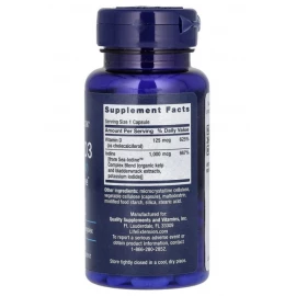 Вітаміни Life Extension Vit D3 with Sea-Iodine™ 125 mcg (5000 IU) - 60 caps