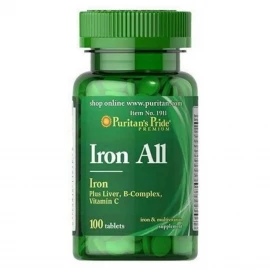 Железо Puritans Pride Iron All Iron - 100 tabs