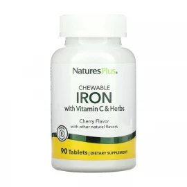 Железо с витамином C Natures Plus Iron 27 mg с Vitamin C Herbs - 90 tabs