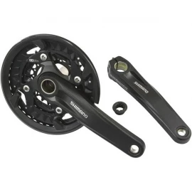 Шатуны Shimano FC-MT500-3, 175 мм, 40X30X22, 10-sp, интегрированная ось, защита звёзд, без каретки