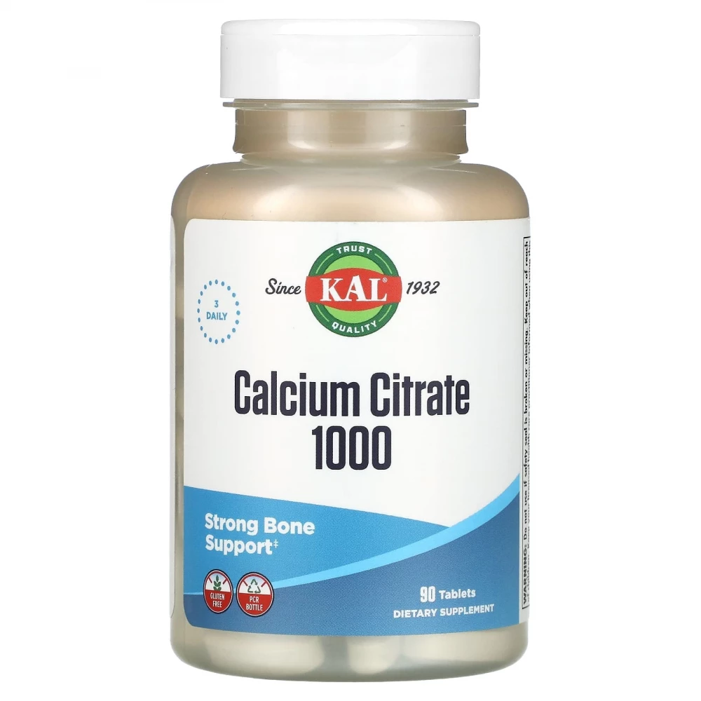 Кальция цитрат KAL Calcium Citrate 1000mg - 90 tabs