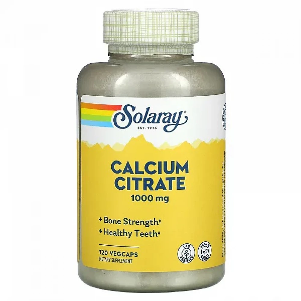 Кальцію цитрат Solaray Calcium Citrate 1000mg - 120 vcaps