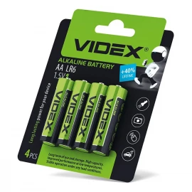 Батарейка литиевая VP Videx LR06/AA 4шт в упаковке