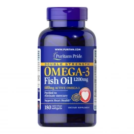 Омега-3 Puritans Pride Double Strength Omega-3 Fish Oil 1200 mg/600 mg - 180 Softgels