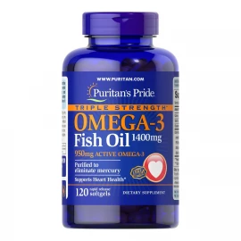 Омега-3 Puritans Pride Omega-3 Triple Strength 1400 mg (950 mg Active Omega-3) - 120 caps