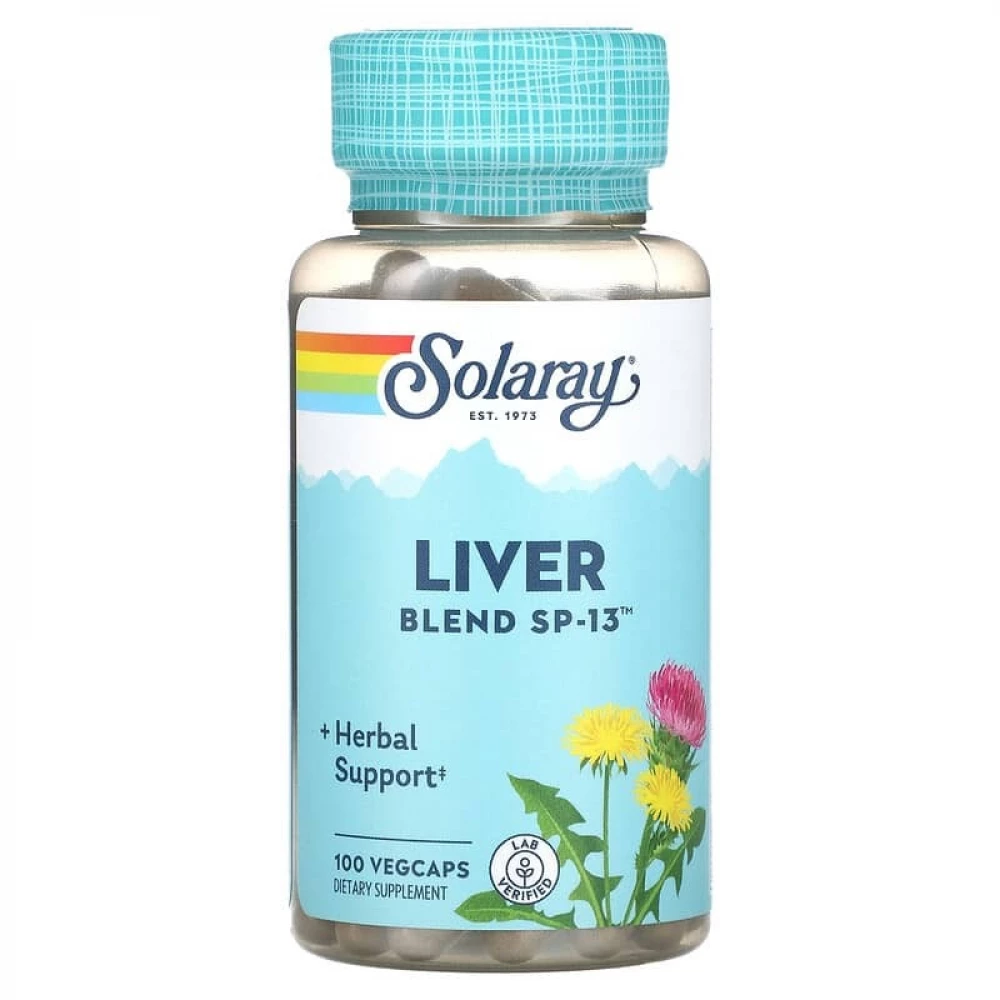 Комплекс для підтримки печінки Solaray Liver Blend SP-13 - 100 vcaps