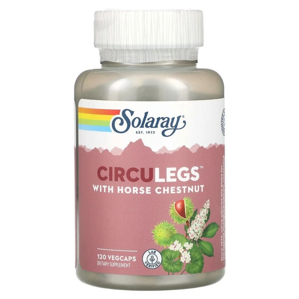 Комплекс для покращення циркуляції крові Solaray CircuLegs Circulation Support 200 mg - 120 vcaps