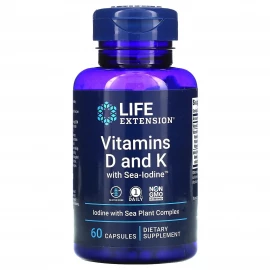 Вітаміни Life Extension Vitamins D and K with Sea-Iodine™ - 60 caps