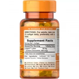 Лютеїн Puritans Pride Lutein 20 mg with Zeaxanthin - 60 softgels