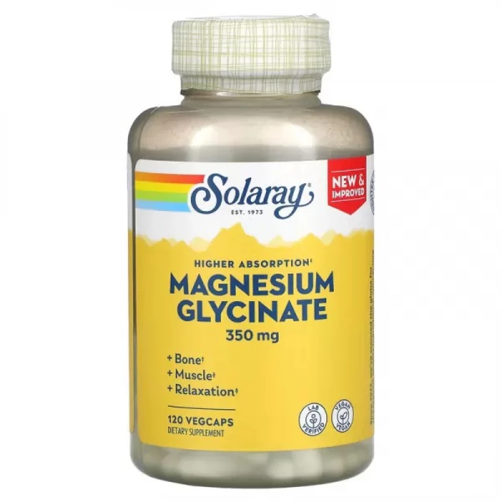 Магній гліцинат Solaray Magnesium Glycinate 350 mg - 120 vcaps
