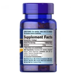 Мелатонін Puritans Pride Melatonin Extra Strength 5mg - 60 softgels