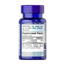 Фолат Puritans Pride Folate 1333 mcg DFE - 250 tabs