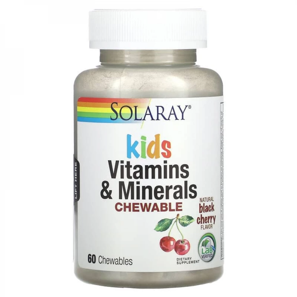 Мультивитамины Solaray Kids Vitamins & Minerals - 60 chewables 