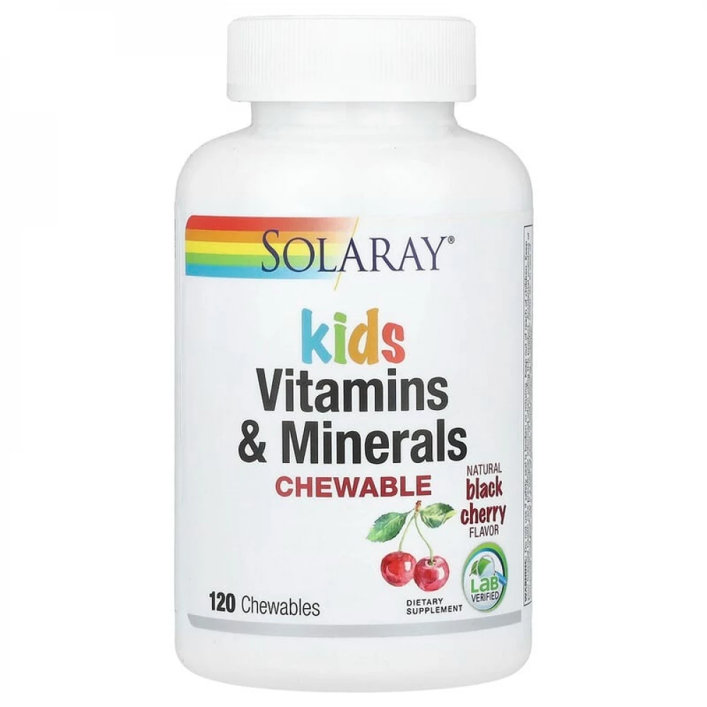 Мультивітаміни Solaray Kids Vitamins & Minerals - 120 chewables