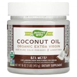 Масло кокосовое Nature's Way Organic Extra Virgin Coconut Oil - 16 oz