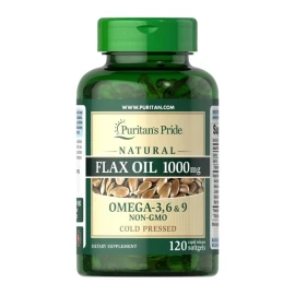 Масло льняное Puritans Pride Natural Flax Oil 1200 mg - 120 softgels