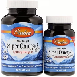 Омега-3 Carlson Laboratories Super Omega-3 Gems - 100+30 Softgels
