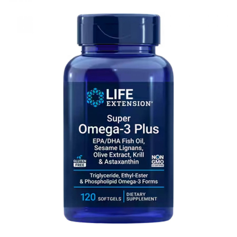 Омега-3 Life Extension Super Omega-3 Plus EPA/DHA Fish Oil - 120 ...