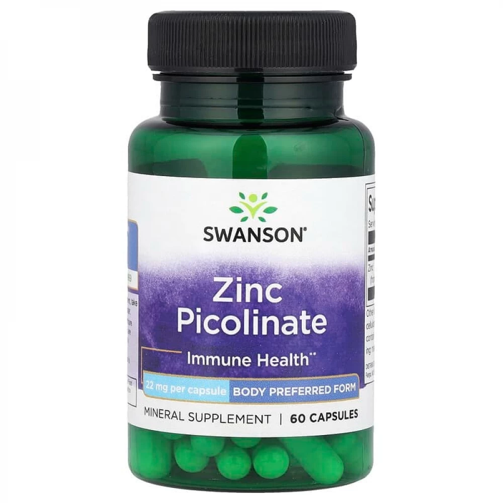 Піколінат цинку Swanson Zinc Picolinate 22 mg - 60 caps