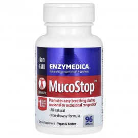 Ферменти для полегшення дихання Enzymedica MucoStop - 96 caps