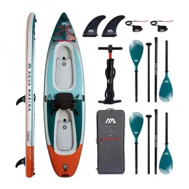 Каяк Aqua Marina Cascade Tandem All-around SUP-Kayak hybrid board 2-person 4.02m/20cm 2in1 paddle