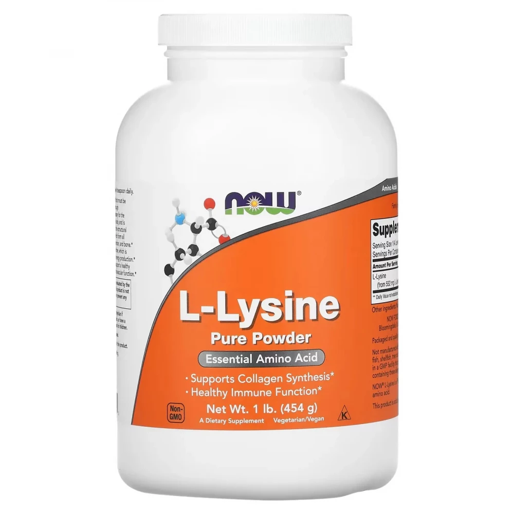 L-лізин Now Foods L-Lysine Powder - 454g