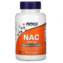 N-ацетилцистеин Now Foods Nac-Acetyl Cysteine 600 mg - 100 vcaps