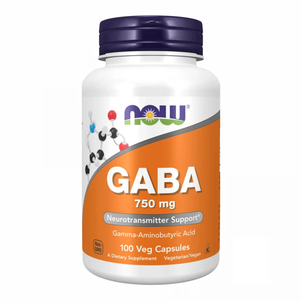 Гамма-аміномасляна кислота Now Foods GABA 750 mg - 100 vcaps