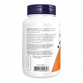 Гамма-аміномасляна кислота Now Foods GABA 750 mg - 100 vcaps