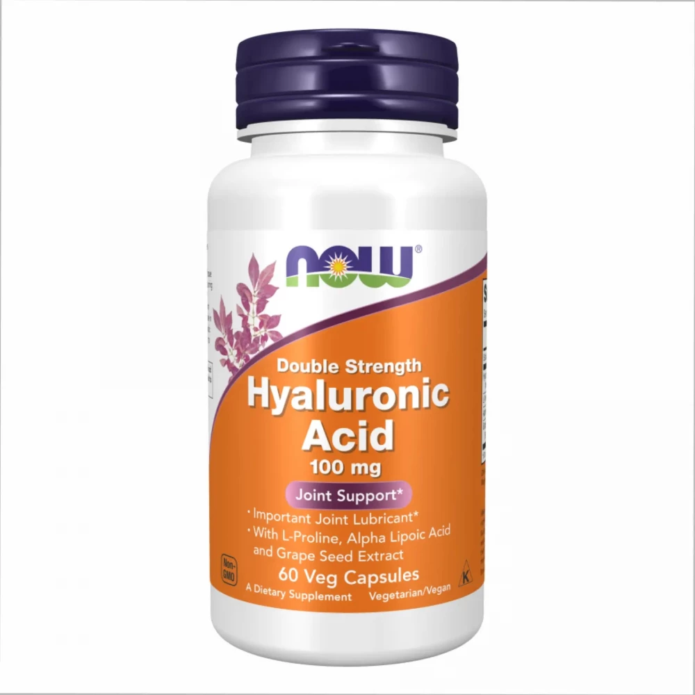 Гіалуронова кислота Now Foods Hyaluronic Acid 100mg 2X Plus - 60 vcaps