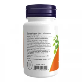 Олія часникова Now Foods Garlic Oil 1500 mg - 100 sgels