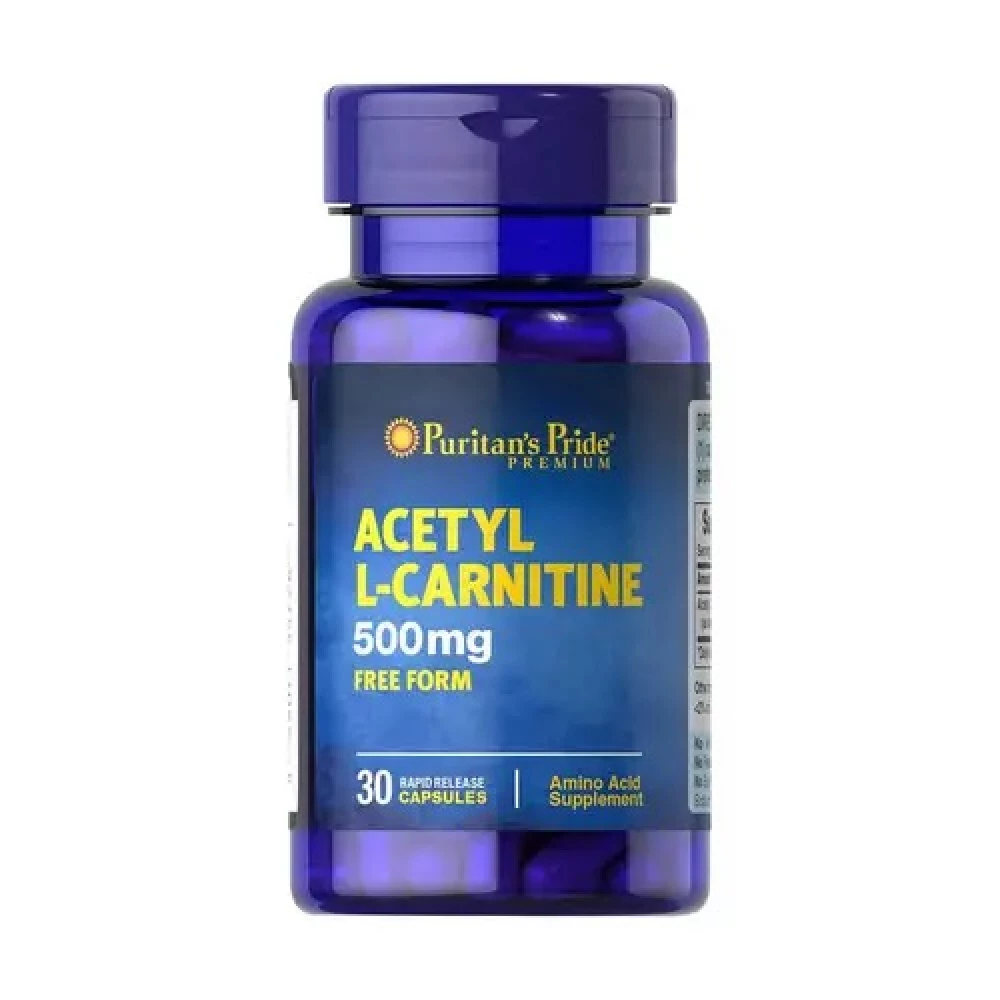 Ацетил-L-карнитин Puritans Pride Acetyl L-Carnitine 500mg - 30caps