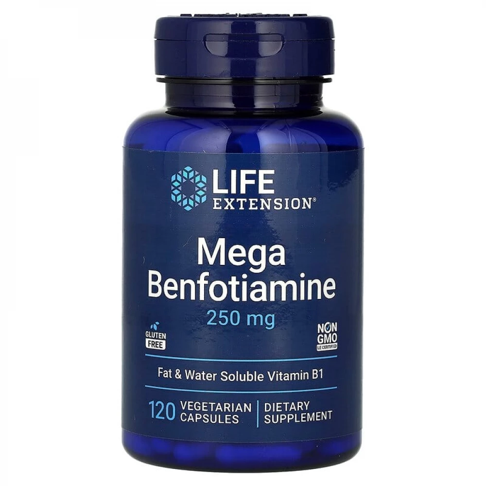 Бенфотіамін Life Extension Mega Benfotiamine 250 mg - 120 vcaps