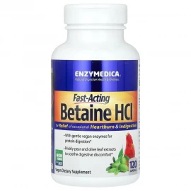 Бетаїн гідрохлорид Enzymedica Betaine HCI 600 mg - 120 caps