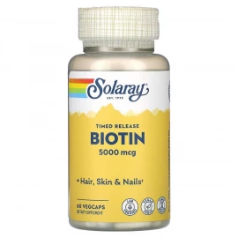 Біотин Solaray Biotin 5000 mcg - 60 vcaps