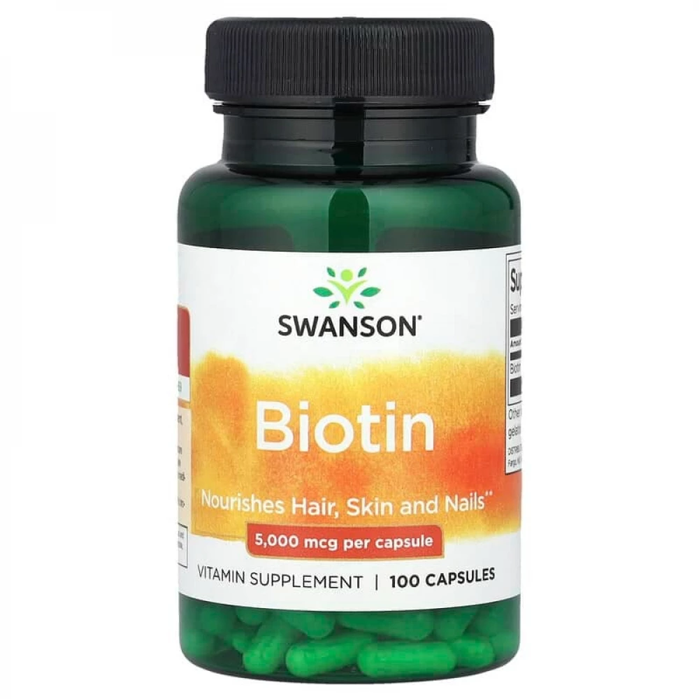 Біотин Swanson Biotin 5000 mcg - 100 caps