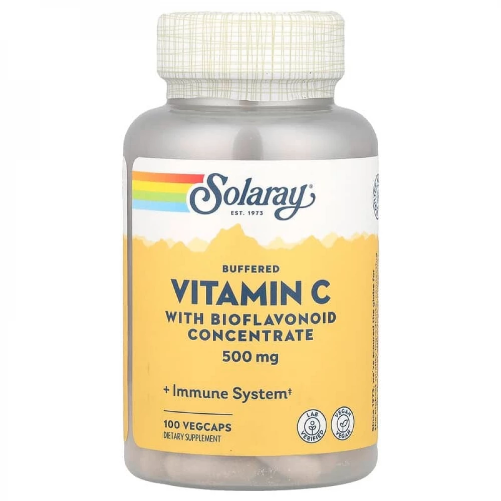 Вітамін C з Біофлавоноїдами Solaray Vitamin C & Bioflavonoids 1:1 500 mg - 100 vcaps