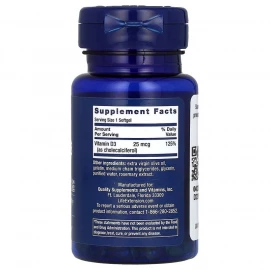 Вітаміни Life Extension Vitamin D3 25 mcg (1000 IU) - 90 softgels