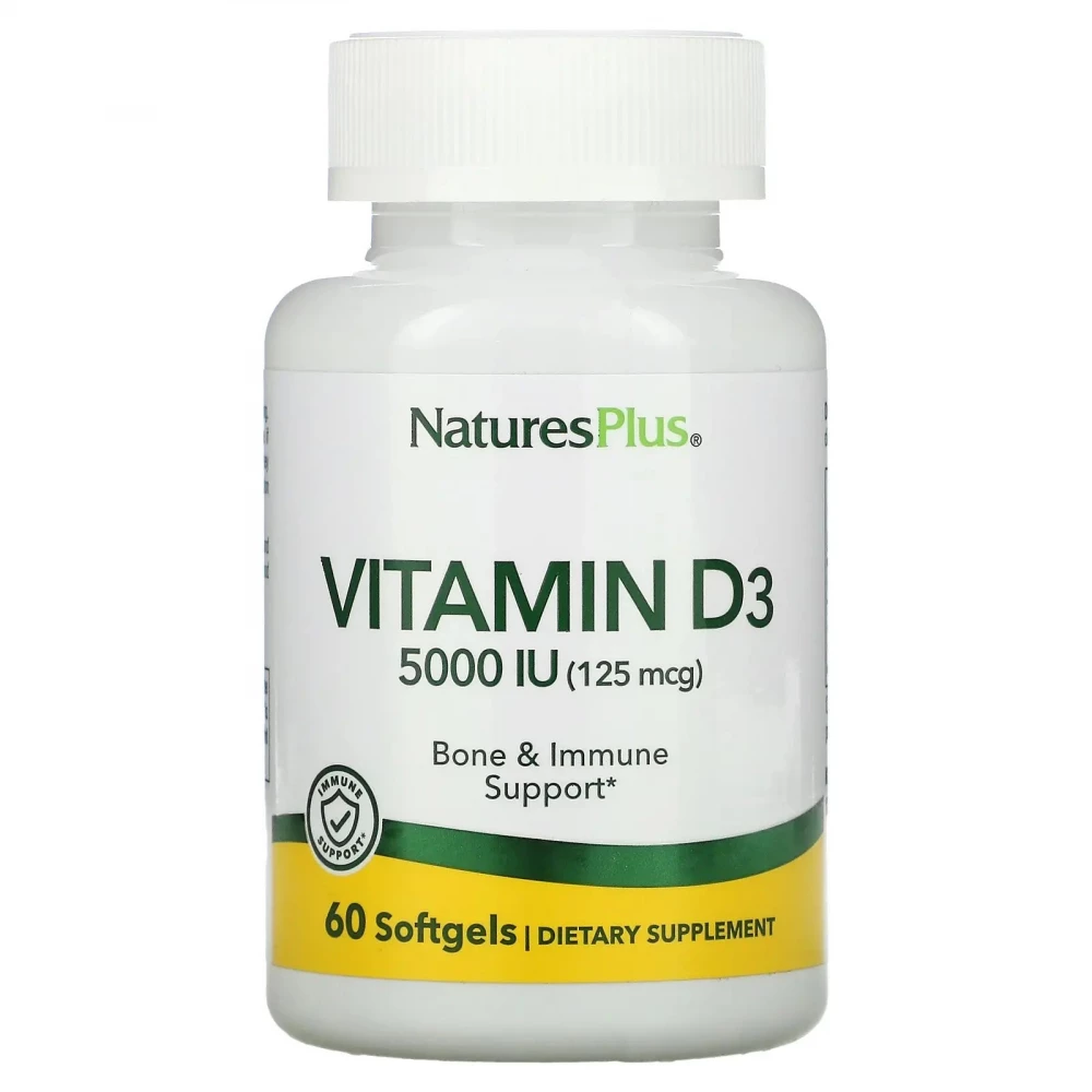 Вітаміни Nature's Plus Vitamin D3 5000 IU - 60 softgels